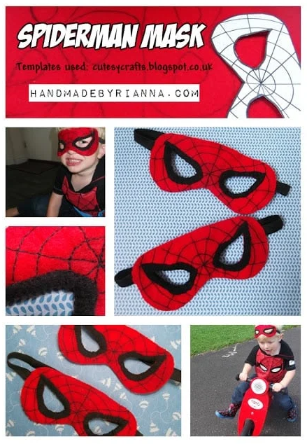 Máscaras de Spiderman hechas a mano