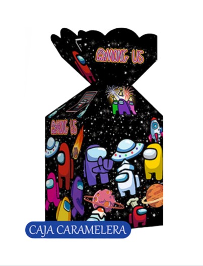 caja caramelera de among us