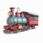 Train Coloring Pages for Kids