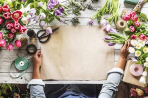 copy, craft, florist, floral, paper, beautiful flowers, hands, empty, flower background, flowers, flower wallpaper, nature, blank, creative, decoration, art, romantic, present, arrangement, wallpaper for girls