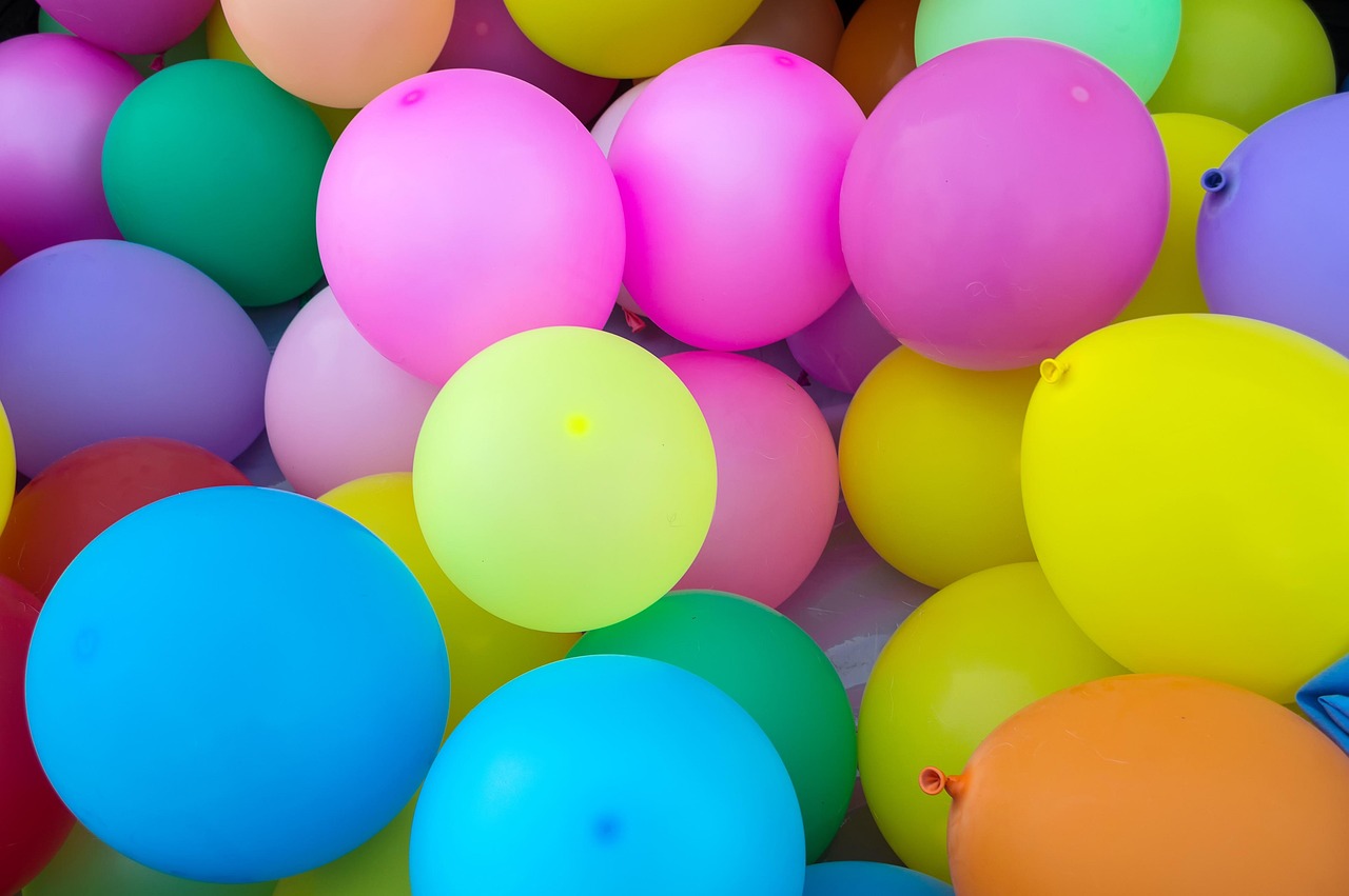 DECORATION TOOLS 2 balloons, colorful, multicolored, happy birthday, colorful balloons, helium balloons, celebration, party, fun, event, birthday balloons, party balloons