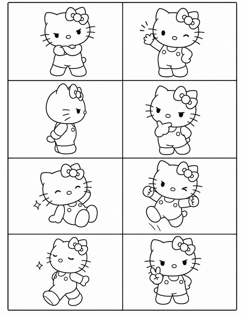 Hello Kitty Coloring Pages: Free Printable Sheets for Kids 2 Hello Kitty birthday coloring page
Hello Kitty with bow coloring page