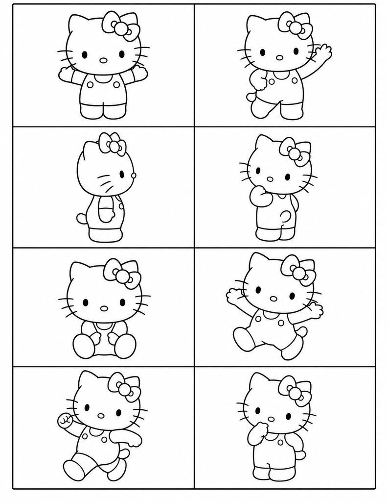 Hello Kitty Coloring Pages: Free Printable Sheets for Kids 1 Hello Kitty coloring page printable